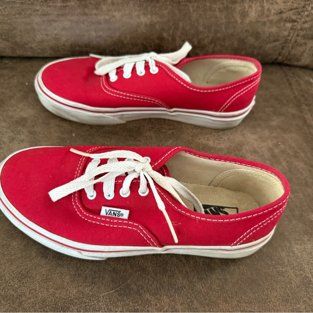 VANS Kids Red Sneakers size  3 youth unisex - Picture 4 of 9